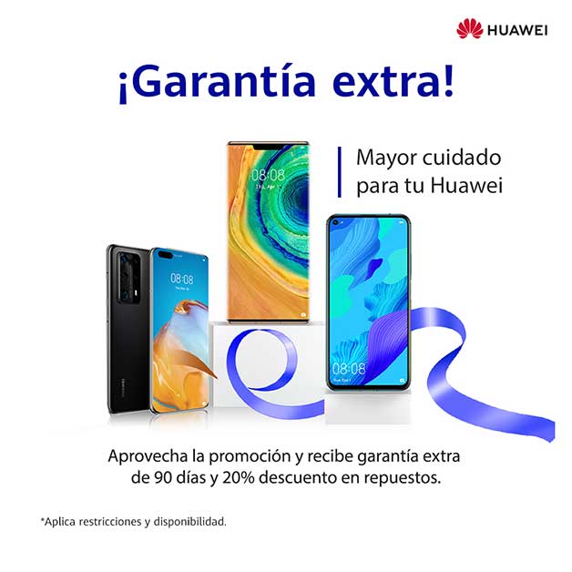 Huawei presenta su campaña “Garantía Extra, Cuidado Extra” de tiempo  limitado